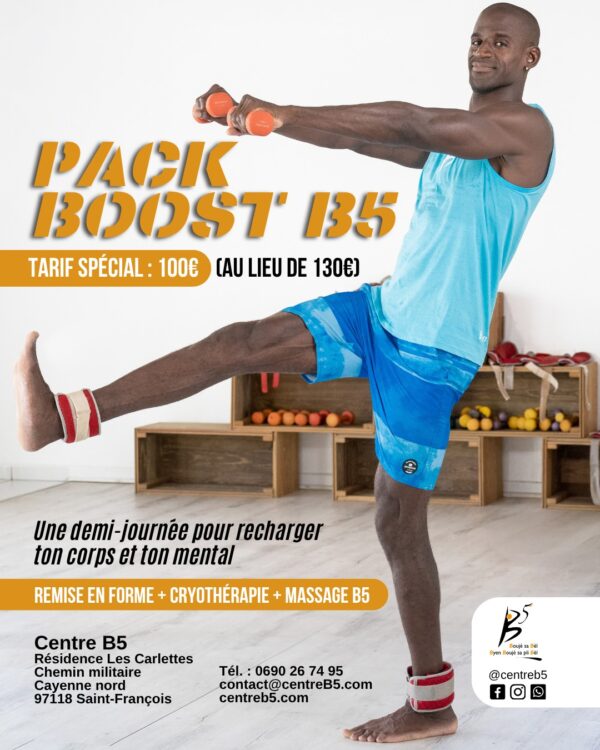 Pack Boost: Remise en forme + Massage B5 + Cryothérapie en bassin
